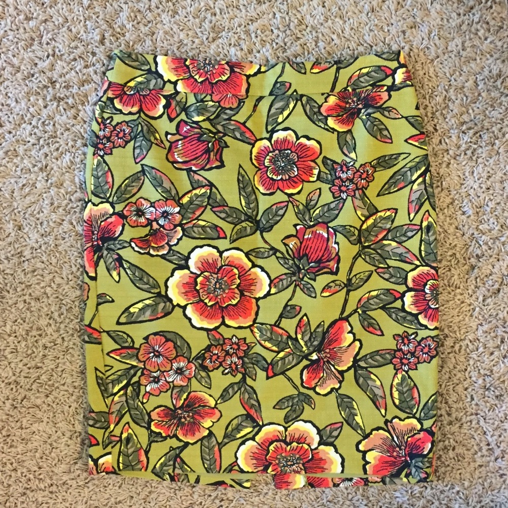 Ann Taylor Loft Floral Pencil Skirt
